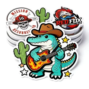 Custom Holographic Sticker Labels UV resistant Self adhesive Brand logo Waterproof Vinyl Die cut Stickers Cartoon Printing