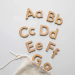 Custom Home Decoration Natural Wooden Alphabet Letters for Kids Early Education