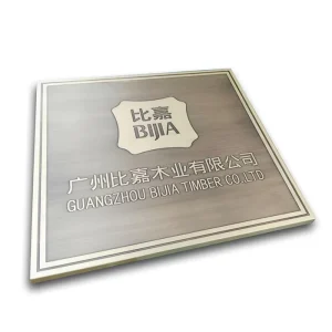 Custom Hotel Bronze Decorative Etched Engraved Embossed Metal Name Plaque Custom Electronic Sign