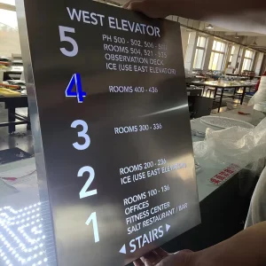 Custom Hotel Mall Light Box Sign Elevator Directional Signage