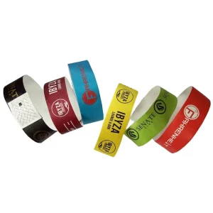 Custom ID Armband Admission Tickets Identification Tyvek Bracelets Waterproof Tyvek Event Paper Wristbands