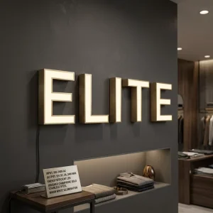 Custom Illuminated Front Lit Acrylic Letter Sign for Commercial Buildings