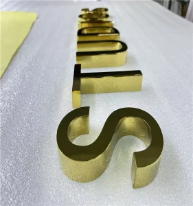 Custom Illuminated Metal Wall Letters Silver Brushed 3D Stainless Steel Logo Water Resistant Multi color Light Decoration