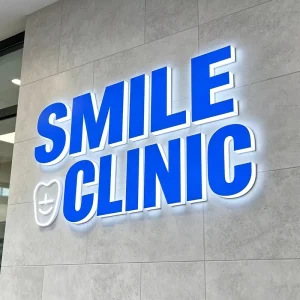 Custom Illuminated Sign 3D Backlit Letters LED Illuminated Sign with Dimensional Letters Symbol for Medical Business Branding