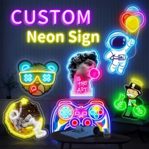 Custom Indoor Neon Light Sign LED Logo Business Artwork Acrylic Material Water Resistant Dimmable Eco-Friendly 2-Year Warranty