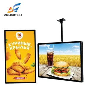 Custom Indoor Portable Ultra Slim Double Sided Aluminum Tempered Glass Rectangle LED Light Box Sign Poster Advertising