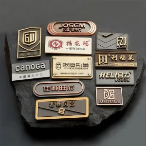 Custom Irregular Shape Printing Vintage Aluminum Metal Wall Art Nameplate Emboss Logo Metal Plaque Oval Round Metal Tin Sign