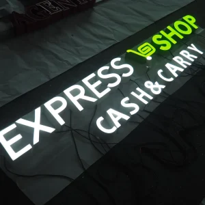 Custom LED Aluminium Rimless LED Letter Barber Shop Sign Illuminated Letters Frontlit American Style Illuminated Letter Board