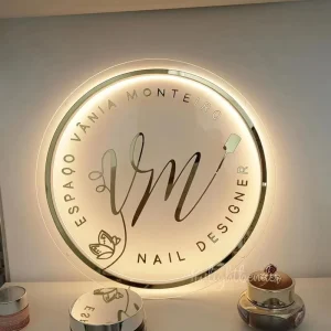 Custom LED Backlit Acrylic Business Logo Sign Board for Companies & Car Decor Waterproof Customizable Lighting