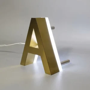 Custom LED Backlit Channel Letters 26 Alphabet 0-9 Combinable Stainless Steel 3D Metal Letter Illuminated Wall Logo Signage