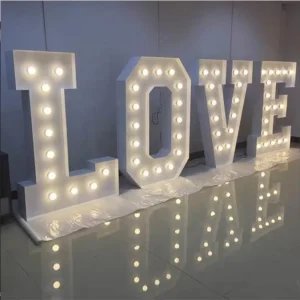 Custom LED Big Marquee Letter Lighting Love Light Up Letters for Wedding Party