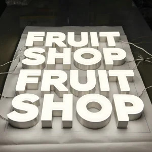 Custom LED Channel Letter Sign Borderless Illuminated Letter Outdoor Acrylic Light Box Storefront Logo Sign for Shop Store