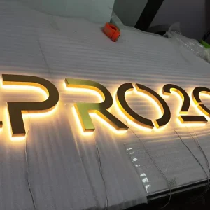 Custom LED Channel Letter Sign Outdoor Backlit 3D Metal Logo Signage for Store Front Company Building
