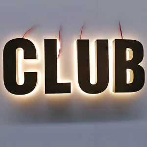 Custom LED Channel Letter Sign Stainless Steel Acrylic Backlit Letters Waterproof IP65 for Indoor Outdoor Lighting Decoration