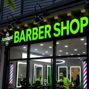 Custom LED Front Lit Channel Letters Sign Illuminated Business Signs For Barber Shop Hair Salon Storefront OEM Manufacturer