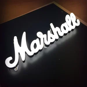 Custom LED Frontlit Illuminated Acrylic Letter Sign 3D Mini Metal Backlit Logo for Store Shop Company Restaurant Use