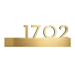 Custom LED Illuminated 3D Stainless Steel House Door Number Sign Backlit Metal Apartment Room Plaque Wall Mounted