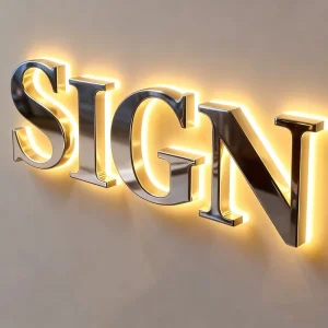 Custom LED Illuminated Backlit Signs Outdoor Channel Stainless Steel Business Store Shop 3D Letter Signage LED Sign Board Logo