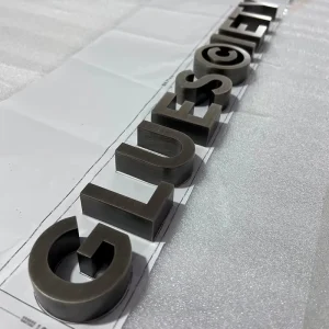 Custom LED Laser Cut Metal Signage 3D Wall Letters Brushed Chrome Finish Eco Friendly Water Resistant Indoor Office