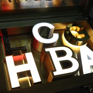 Custom LED Letters Sample Box Mini Sign Logo for Business Display Outdoor Portable Luminous Channel Letter for Company