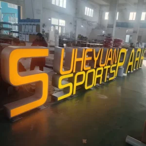 Custom LED Light Front Backlit Channel Letter Sign Acrylic 3D Logo for Company Logo and Reception Signs