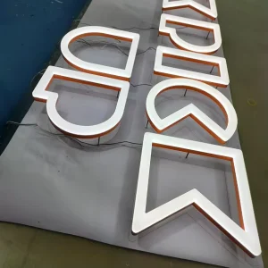 Custom LED Light Source Waterproof Acrylic Luminous Strip Lit Sign Letter for Business Retail Shop Decoration Office Application