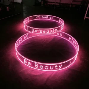 Custom LED Neon Sign Circular Hanging Neon Light for Bar Club Party Event Modern Decorative Neon Lighting Sign Interior Display