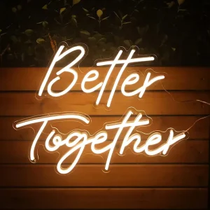 Custom LED Neon Sign Product Wedding Application Better Together Illuminated Electronic Sign Neon Light Words