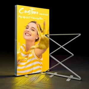Custom LED SEG Pop Up Light Box Display Folding Backlit Advertising Lightbox Sign for Trade Show Backdrop