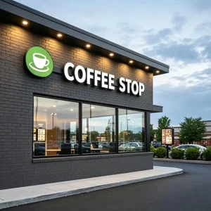Custom LED Sign Outdoor Mall Waterproof Illuminated Signs for Mall Outdoor Big Channel Letter for Brand Coffee Store