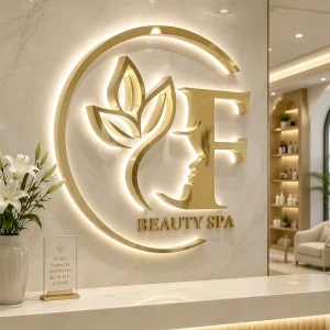 Custom LED Sign for Business Outdoor LED Signage LED Illuminated Signs 3D Acrylic Logo Channel Letter for Beauty Salon