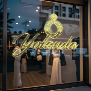 Custom LED Sign for Luxury Store Backlit Logo Sign Advertising Logo for Storefront LED Signage for Jewelry Shop