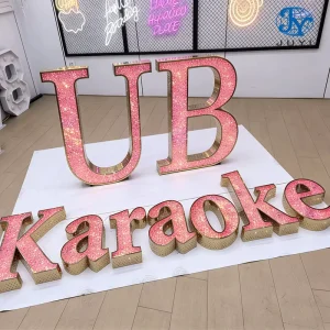 Custom LED Sign with Perforated Letters for Advertising and Car Branding Acrylic+Stainless Steel IP65 Waterproof