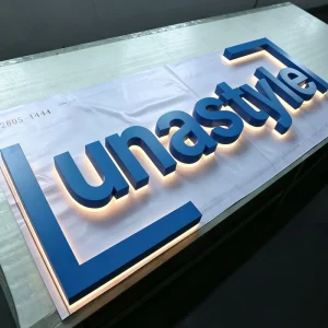 Custom LED Signs for Business Custom Backlit Metal Letters Office Reception Logo Sign LED Stainless Steel Wall Branding Signage