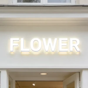 Custom LED Stainless Steel Rimless Barber Shop Sign Illuminated Letters Frontlit Letter Board for Buildings App Control IP65