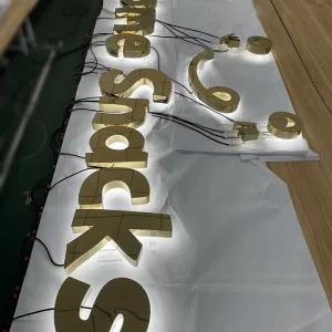 Custom LED Strip Light 3D Backlit Store Sign Metal Channel Letters Park Hospital Companies Decorations 3-5 Year