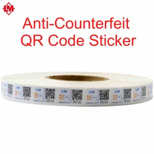 Custom Label Roll Printing Safety Unique Codes QR Codes Anti Counterfeit Security Sticker
