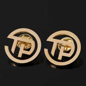 Custom Lapel Pin Factory Custom Hollow Letter Lapel Pin Custom Die Cut Metal Brooch for Brand Logo Souvenir Gift