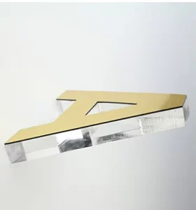 Custom Large Crystal Clear Acrylic Alphabet Letters LED Lighting Wall Mounted for Buildings Hospitals Schools
