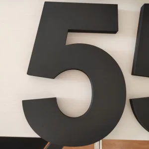 Custom Large Floating Exterior Black White PVC House Number Sign for Building Business Home