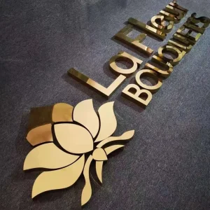 Custom Large Metal Letter Wall Logo Sign Outdoor Decoration Letters Signage Stainless Steel Signs for Hotel Shop Company
