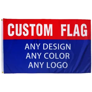 Custom Large Outdoor Waterproof Durable Polyester Advertising Banner Flag Aluminum Flagpole Manufactory Offers Free Design Any