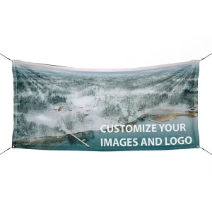 Custom Large PVC Fence Mesh Advertising Banner Digital Print Outdoor Vinyl Banner with Grommets for Trade Shows