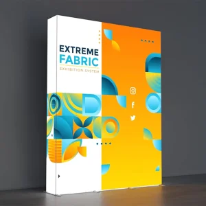 Custom Large Portable LED Pop Up Display Aluminum Frame Fabric Light Box Backdrop Stand Trade Show Displays Custom Sizes EASY