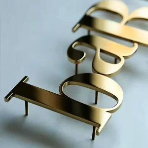 Custom Laser Cut Outdoor Anti-corrosion Metal Alphabet Sign Storefront 3D Wall Signage Solid Stainless Steel Letters