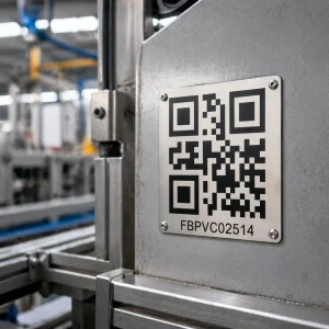 Custom Laser Engraved QR Code Metal Tags Asset Labels Waterproof Serialized Identification Name Plates for Inventory Management