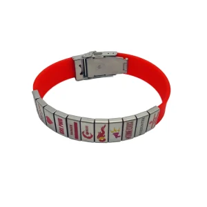 Custom Laser Engraved Silicone Fashion Charm Medical Alert Badge for Wristwear