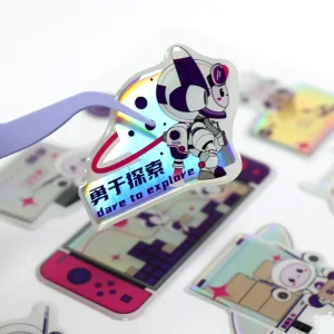 Custom Laser High-transparency Epoxy Stickers Waterproof High-definition DIY Epoxy Creative logo Crystal Epoxy Sticker Printing