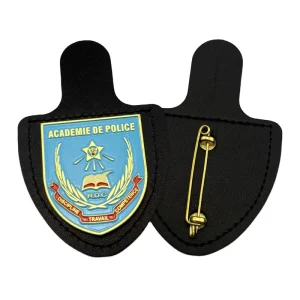 Custom Leather Metal Cap Badge Gendarmerie Badge Honor Copper Needle Buckle Armband Leather Badge