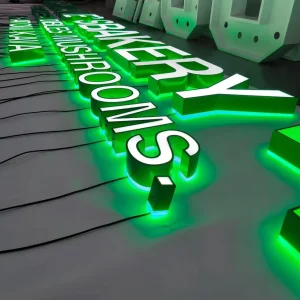 Custom Led Illuminated Frontlit Logo Sign Shop 3d Led Channel Letters Advertising Led Sign Metal Signage Board for Car